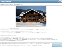 Tablet Screenshot of bergbauernhof-rinner.de